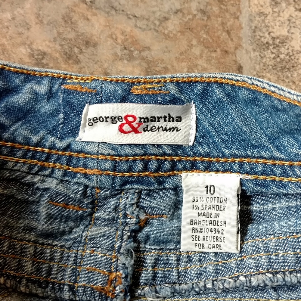 Distressed denim Bermuda shorts size 10 BNWT - Picture 7 of 7